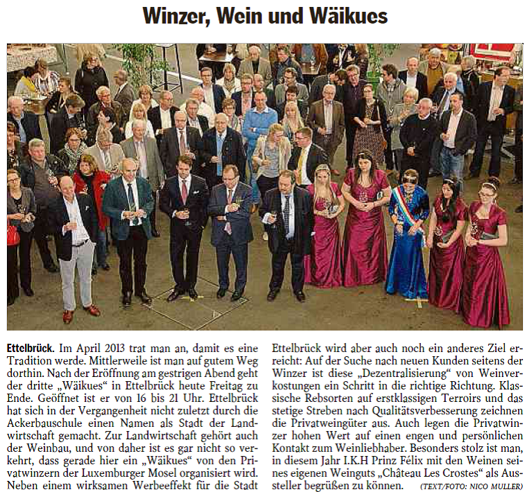 Wäikues 2015 - Dritter Wäikues in Ettelbruck