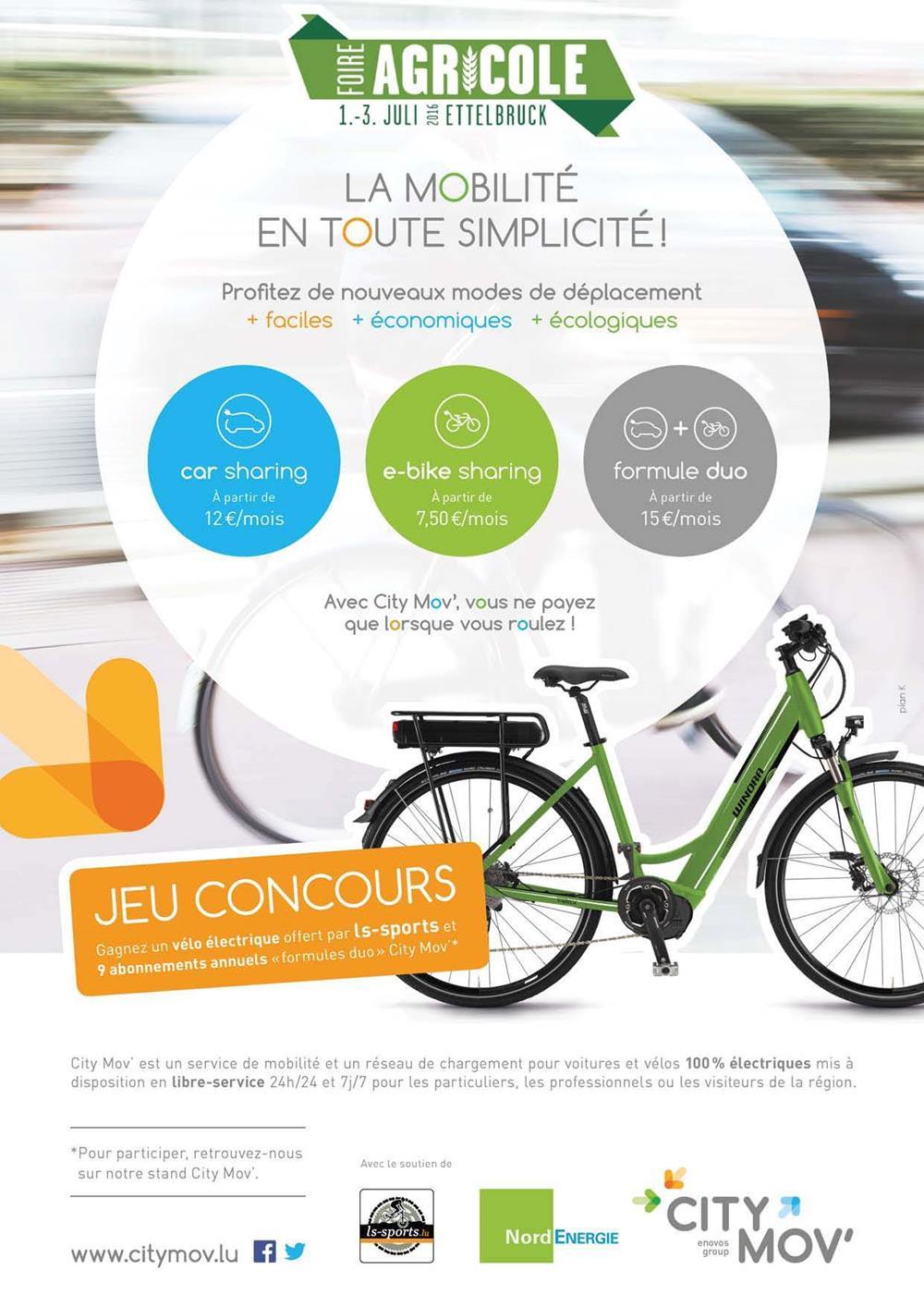 Citymov ebike FAE - eBike à gagner sur la Foire Agricole , 1-3 juillet